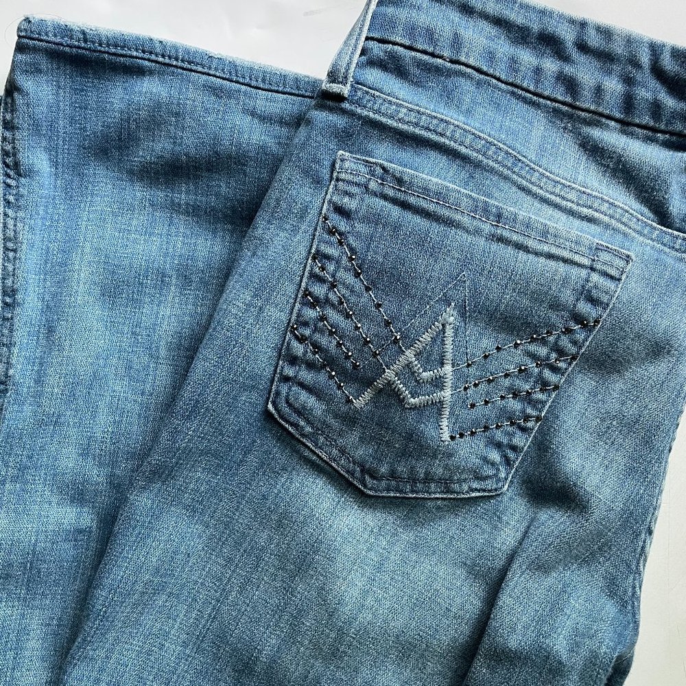 Seven 7 For All Mankind Y2K Vintage Apocket  Rhinestones Blue Jeans SZ 28